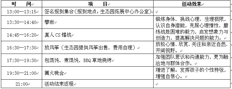 2013“放飛希望 攜手共進”親子活動方案